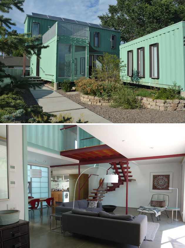 7. This Flagstaff, Arizona home was made from six containers.