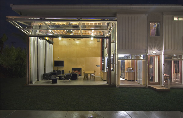 One of the walls even lifts up so that you can enjoy the great outdoors.